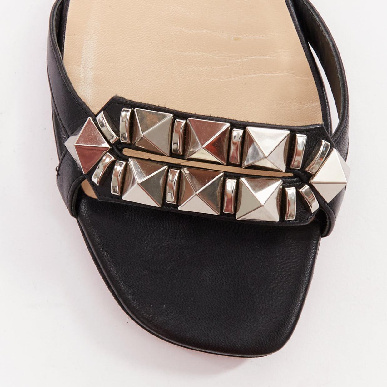 CHRISTIAN LOUBOUTIN Sandalias planas Galerietta de piel de becerro con tachuelas EU36.5 en venta 1