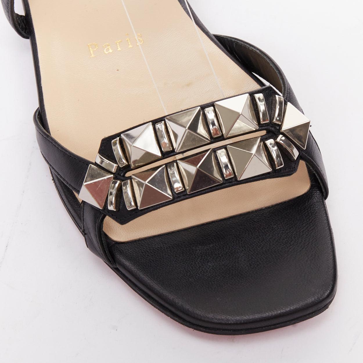 CHRISTIAN LOUBOUTIN Sandalias planas Galerietta de piel de becerro con tachuelas EU36.5 en venta 2