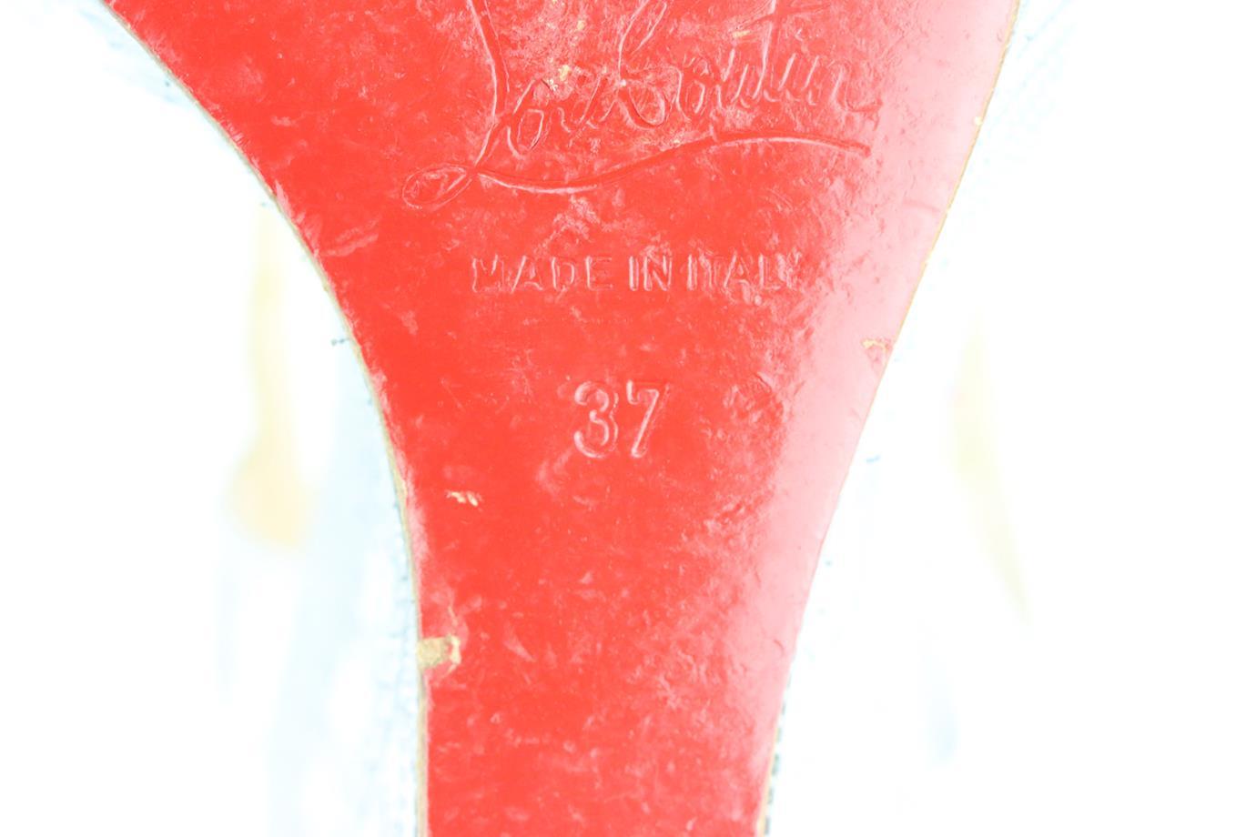 christian louboutin silver wedges
