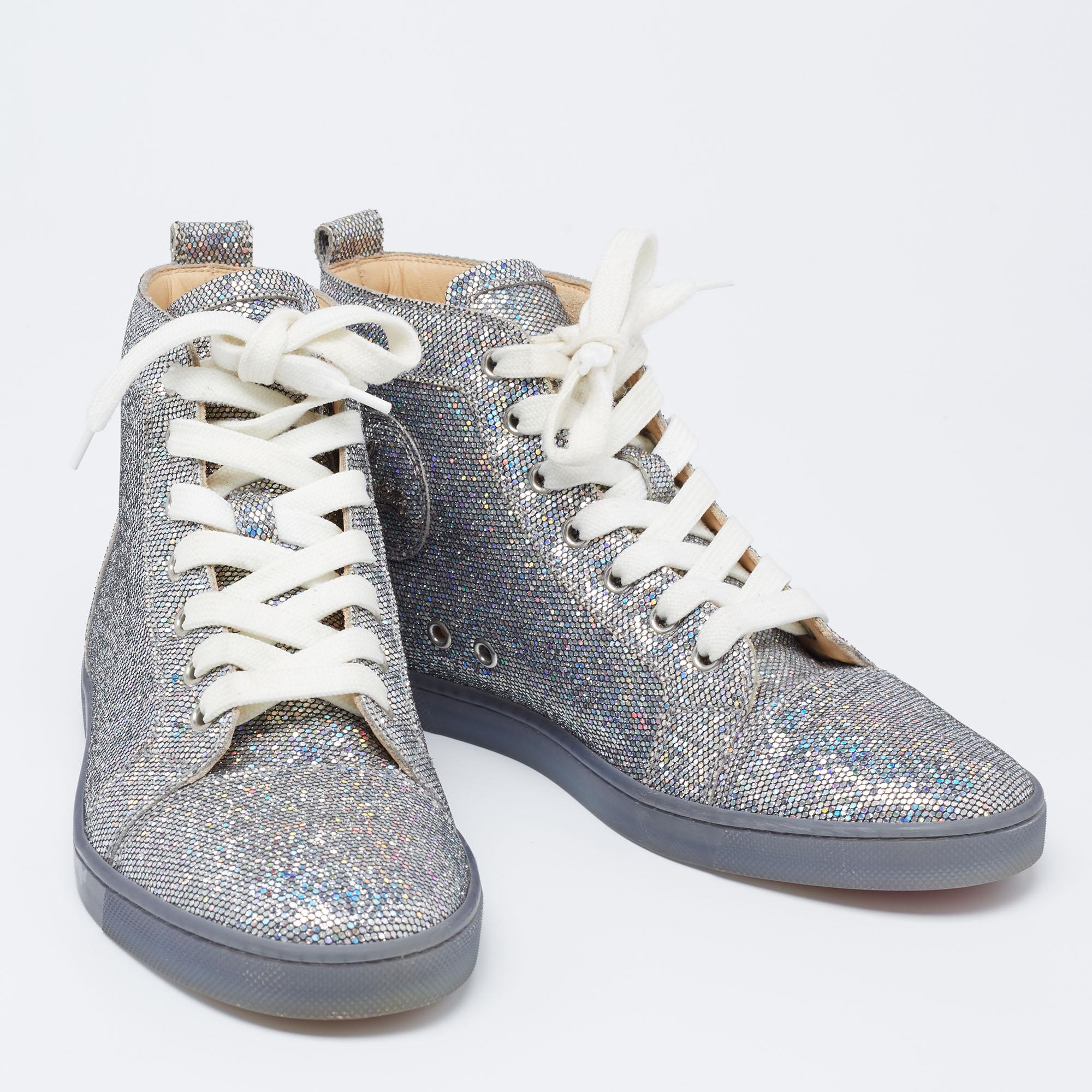 louboutin glitter sneakers