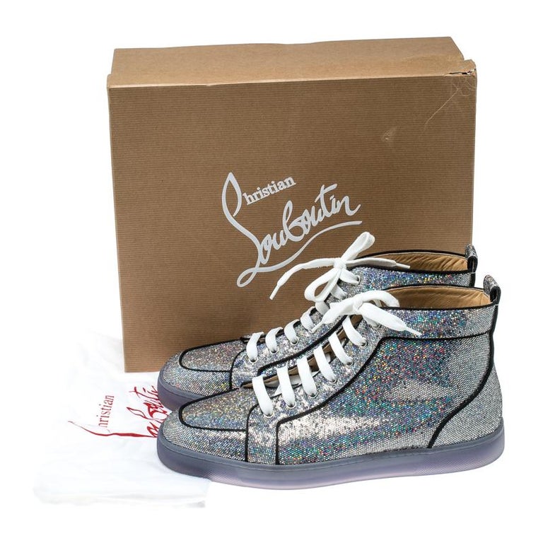 Christian Louboutin Glitter Disco Ball Rantus Orlato High Top Sneakers