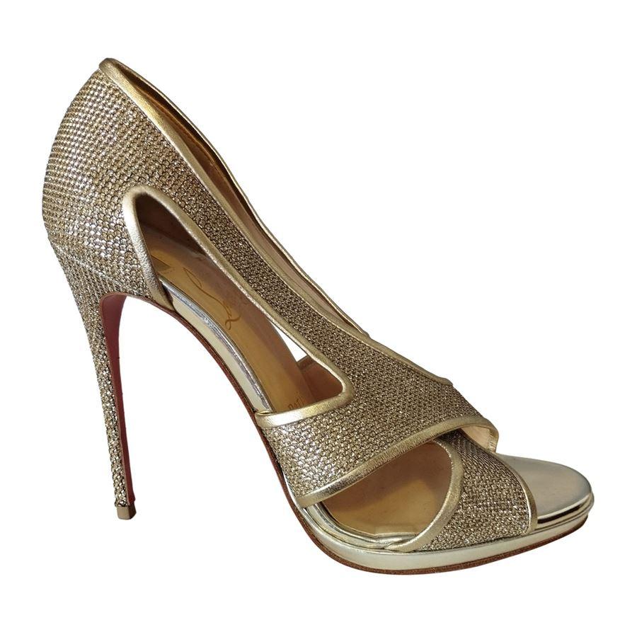 Leather Glitter Golden color Heel height cm 115 (452 inches)  