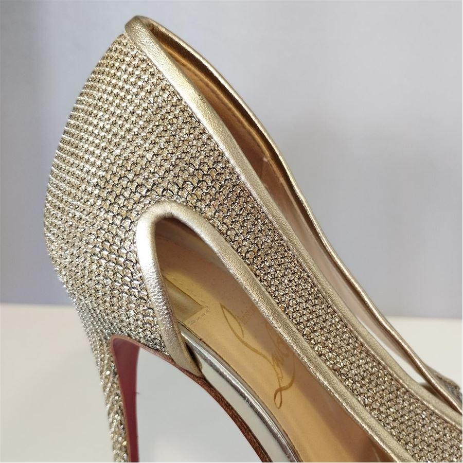 Christian Louboutin Sandali glitterati misura 37 1/2 In condizioni ottime in vendita a Gazzaniga (BG), IT
