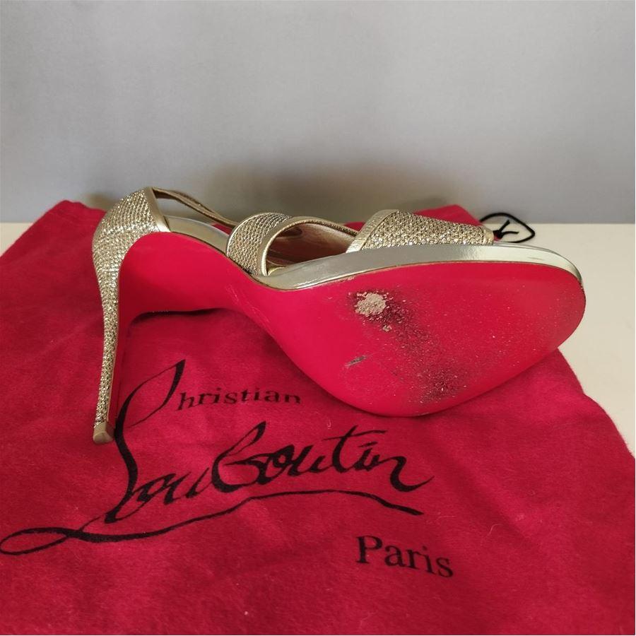 Christian Louboutin Sandali glitterati misura 37 1/2 in vendita 1