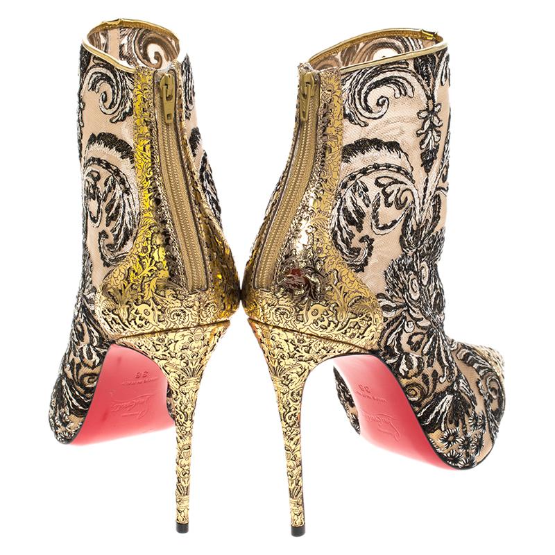 gold ankle boots