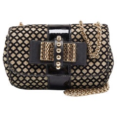 Christian Louboutin Sweet Charity Crossbody Bag Perforated Studded Leather  Small Neutral 2215041