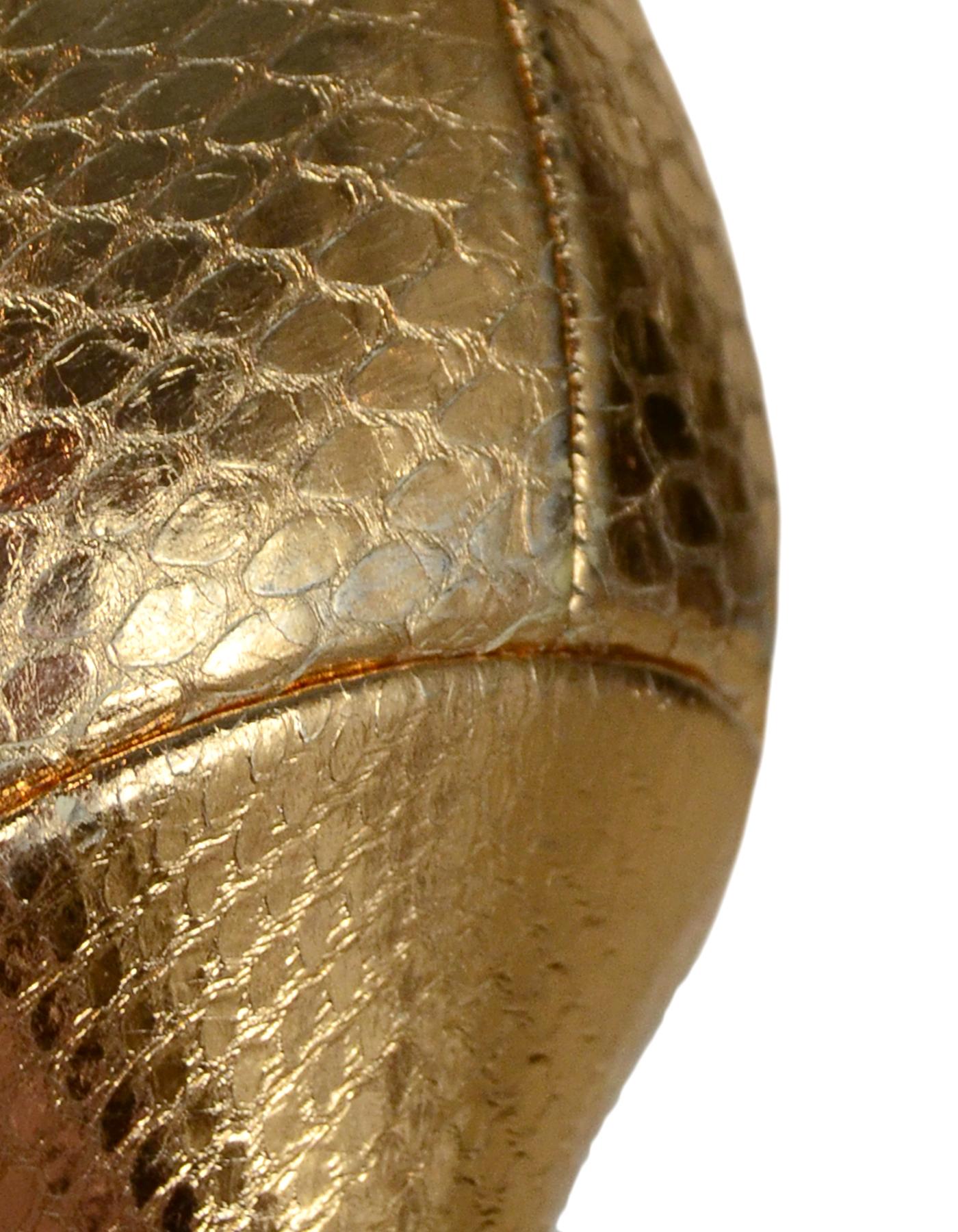 Christian Louboutin Gold Python Metal Nodo Bow Pigalle Pumps sz 38 RT. $2, 200 8