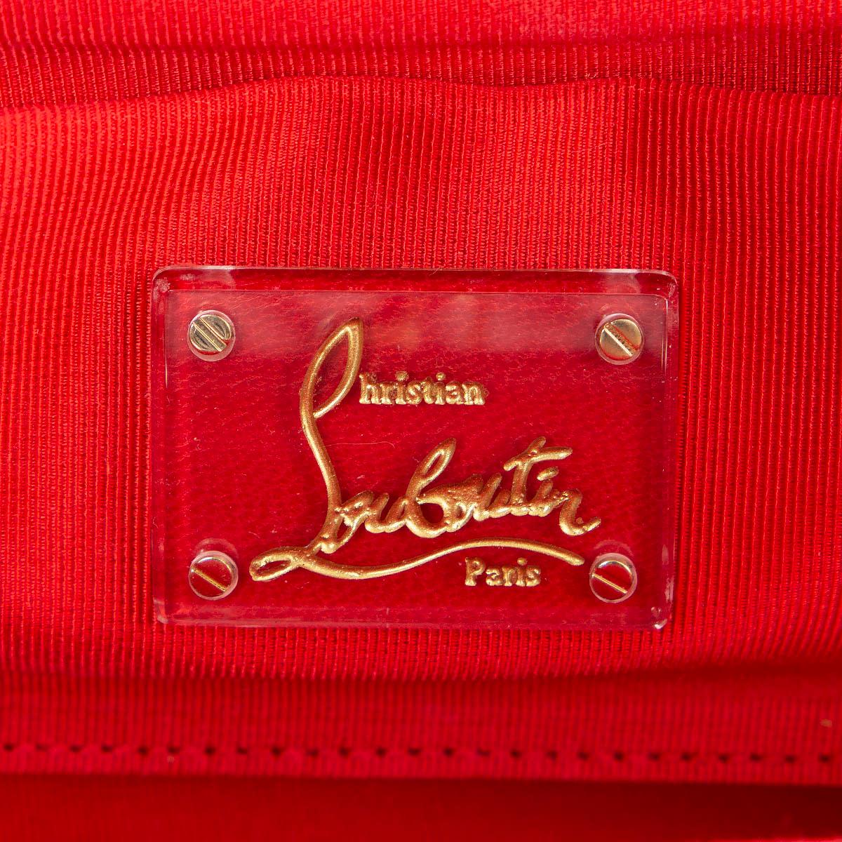 CHRISTIAN LOUBOUTIN gold SEQUINED KISSLOCK Clutch Bag For Sale 2