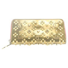 Christian Louboutin Gold Spike Stud Wallet 3CL109K