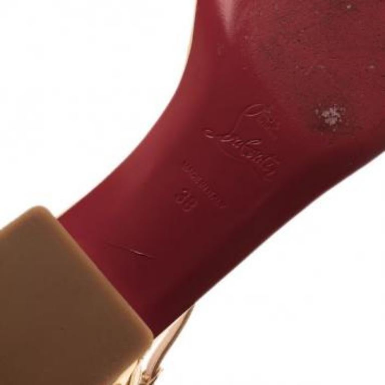 Christian Louboutin - Sandales Druide en cuir à pointes dorées, taille 38 en vente 6