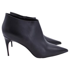 Christian Louboutin Gorgona 85 Ankle Boots in Black Leather