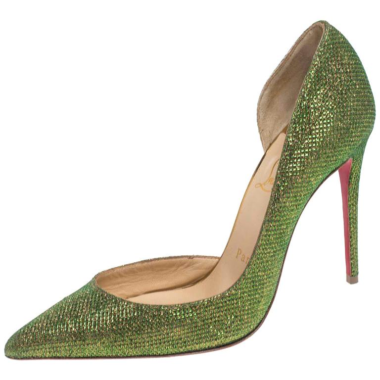 Christian Louboutin Green Glitter 