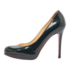 Christian Louboutin Green Patent Leather Simple Pumps Size 37.5