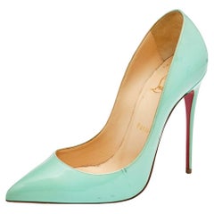 Used Christian Louboutin Green Patent Leather So Kate Pumps Size 39