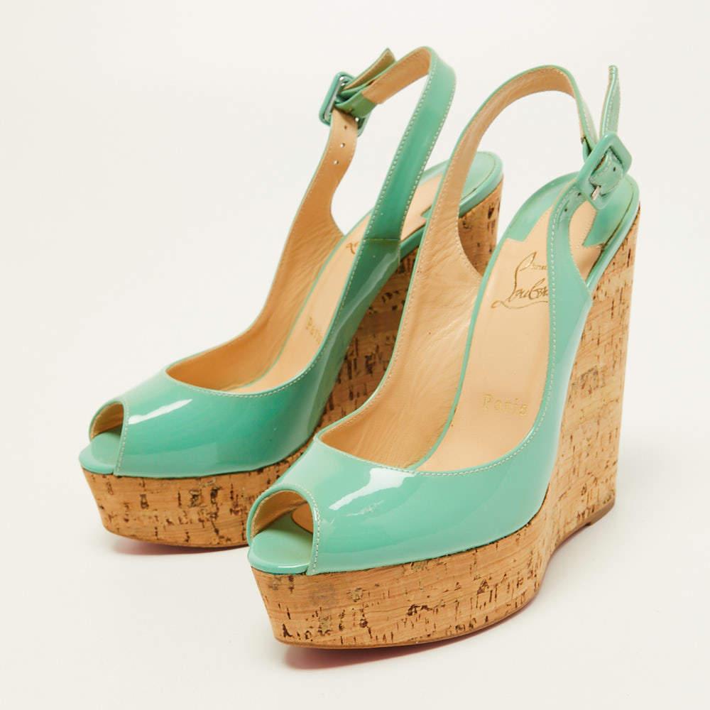 Christian louboutin une plume wedge sales