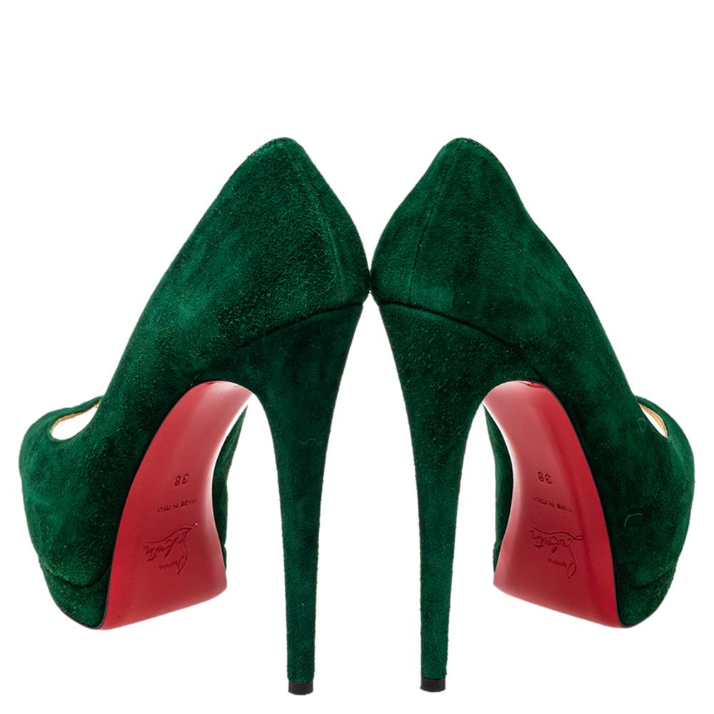 green red bottom heels