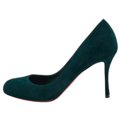 Christian Louboutin Green Suede Ron Ron Pumps Size 40