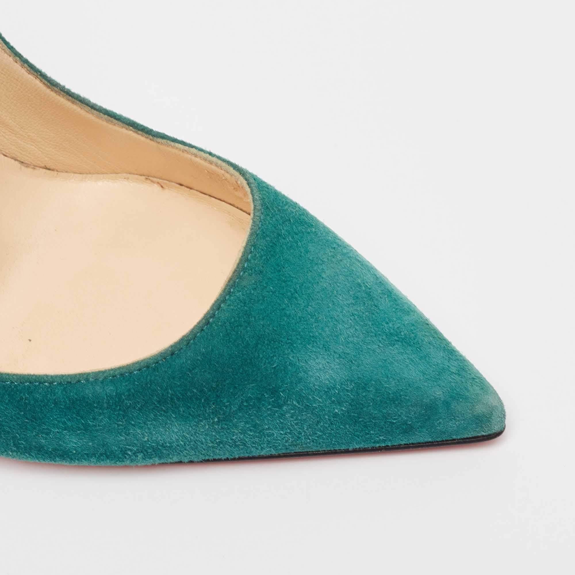 Christian Louboutin Green Suede So Kate Pumps Size 35.5 1