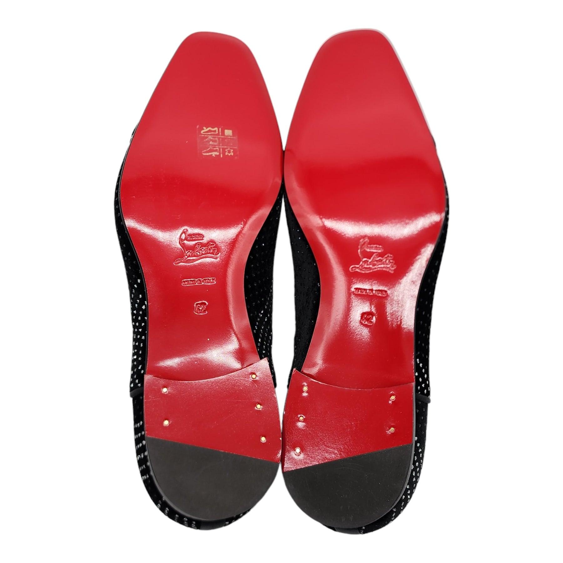 Men's Christian Louboutin Greggyrocks Studded Oxfords Velvet in Black For Sale
