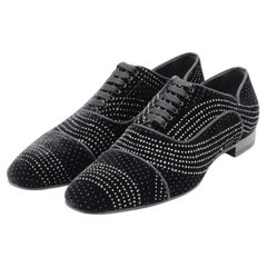 Christian Louboutin Greggyrocks Studded Oxfords Velvet in Black