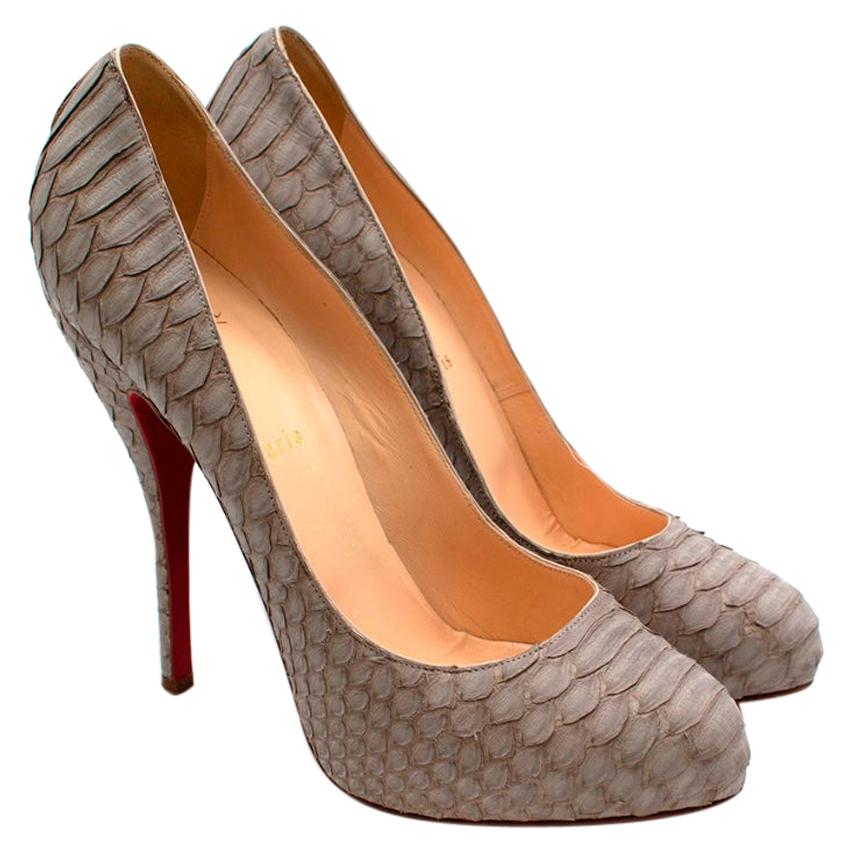 louboutin python pumps
