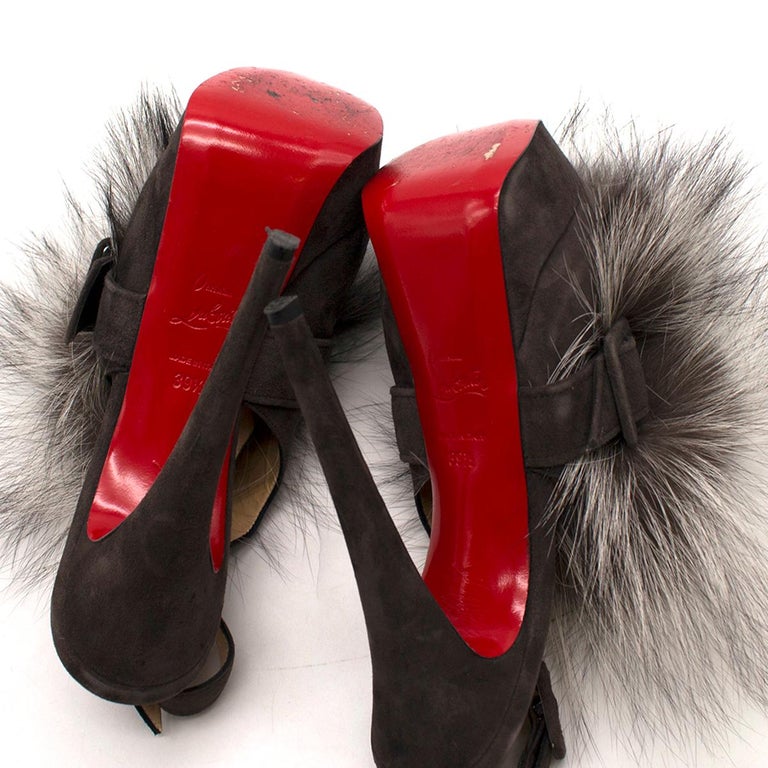 louboutin fur heels
