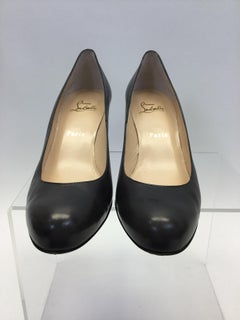 Christian Louboutin Grey Leather Pumps