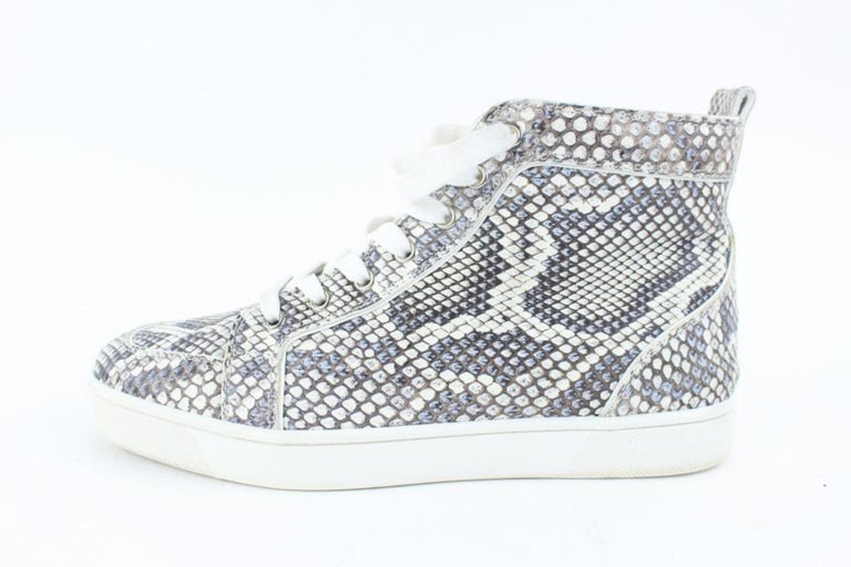 Christian Louboutin Grey Rantus Python Luminor 21clz0802 Flats For Sale ...