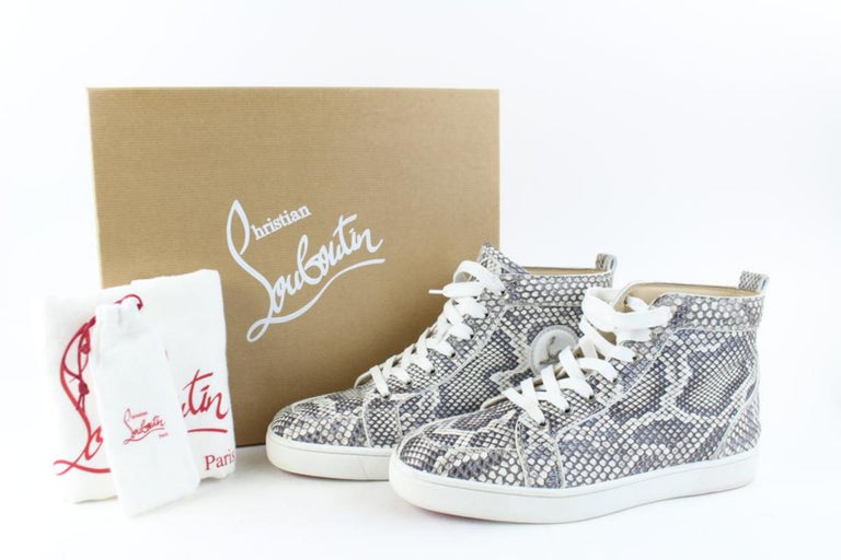 Christian Louboutin Grey Rantus Python Luminor 21clz0802 Flats For Sale ...