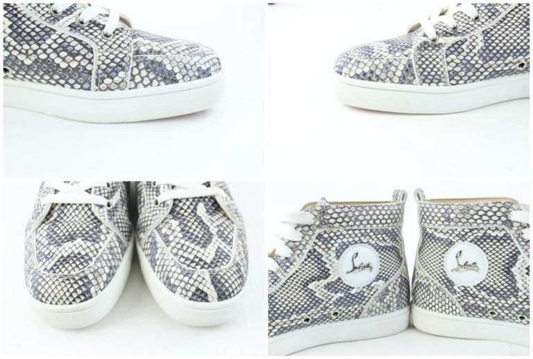 Christian Louboutin Grey Rantus Python Luminor 21clz0802 Flats For Sale ...