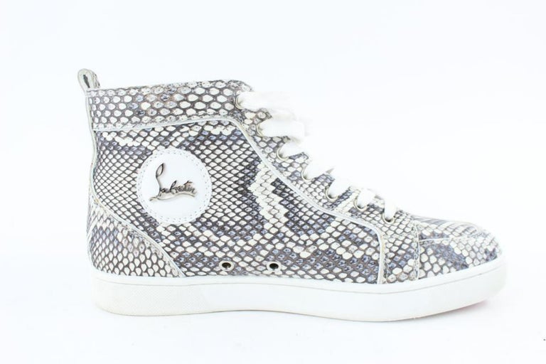 Christian Louboutin Grey Rantus Python Luminor 21clz0802 Flats For Sale ...