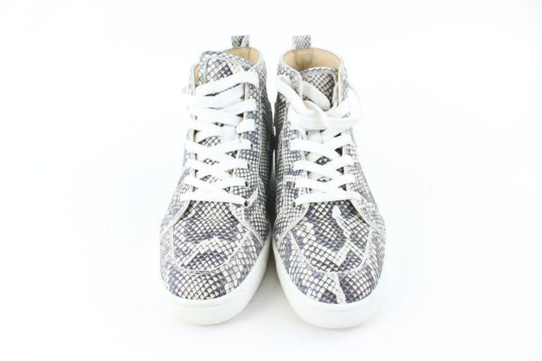 Christian Louboutin Grey Rantus Python Luminor 21clz0802 Flats For Sale ...