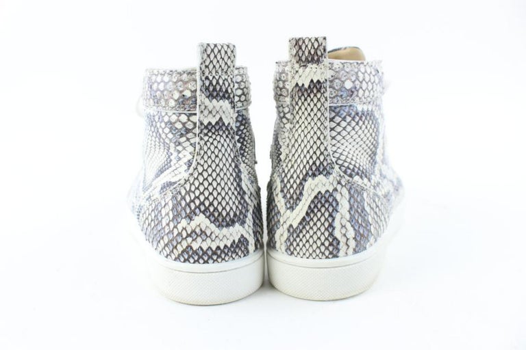 Christian Louboutin Grey Rantus Python Luminor 21clz0802 Flats For Sale ...