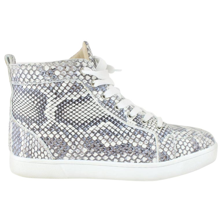Christian Louboutin Grey Rantus Python Luminor 21clz0802 Flats For Sale ...