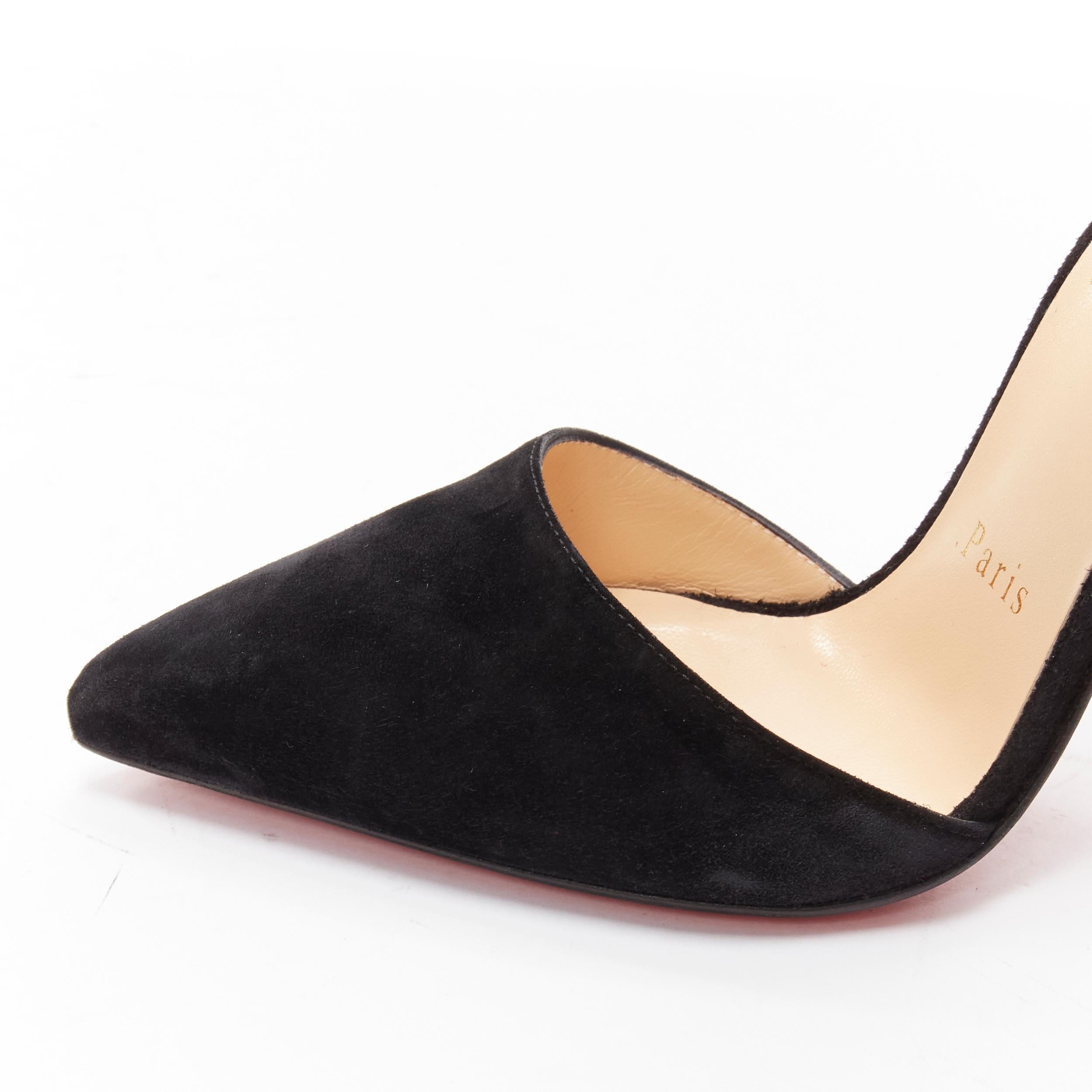 CHRISTIAN LOUBOUTIN Harler 100  suede big buckle ankle strap heel sandals EU37 2