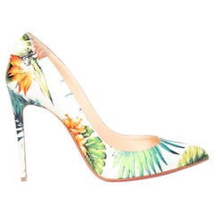 Christian Louboutin Hawaii Floral Print Pigalle Follies Heels Size IT 37.5