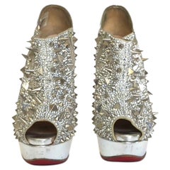 CHRISTIAN LOUBOUTIN Heavily Embellished "Bridget's Back" Booties