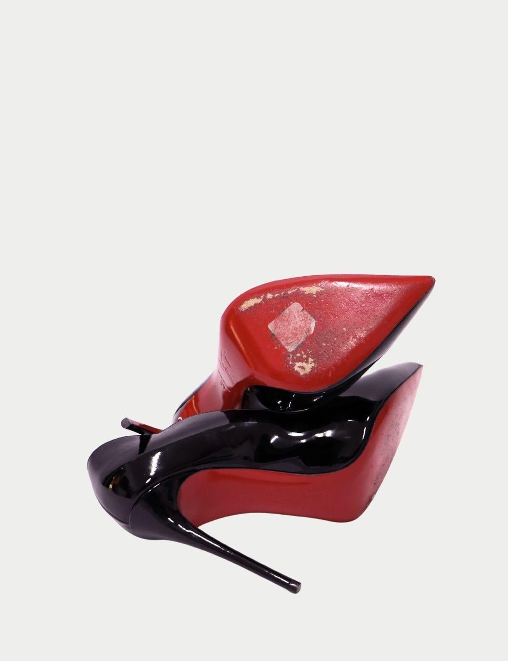 Black Christian Louboutin Hot Chick 100 mm pump - EU 39 For Sale