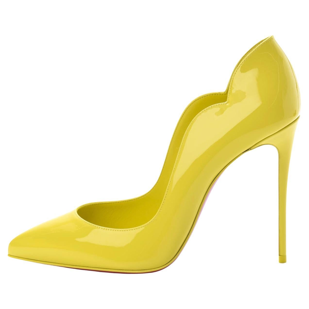 Yves Saint Laurent Yellow Patent Leather Tribute 105 Sandals Size 9.5/40 |  Yoogi's Closet