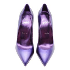 Christian Louboutin Hot Chick Pumps Leather in Purple 37.5
