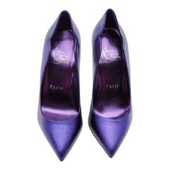 Christian Louboutin Hot Chick Pumps Leather in Purple Size 34