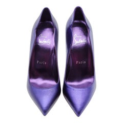 Christian Louboutin Hot Chick Pumps Leather in Purple Size35