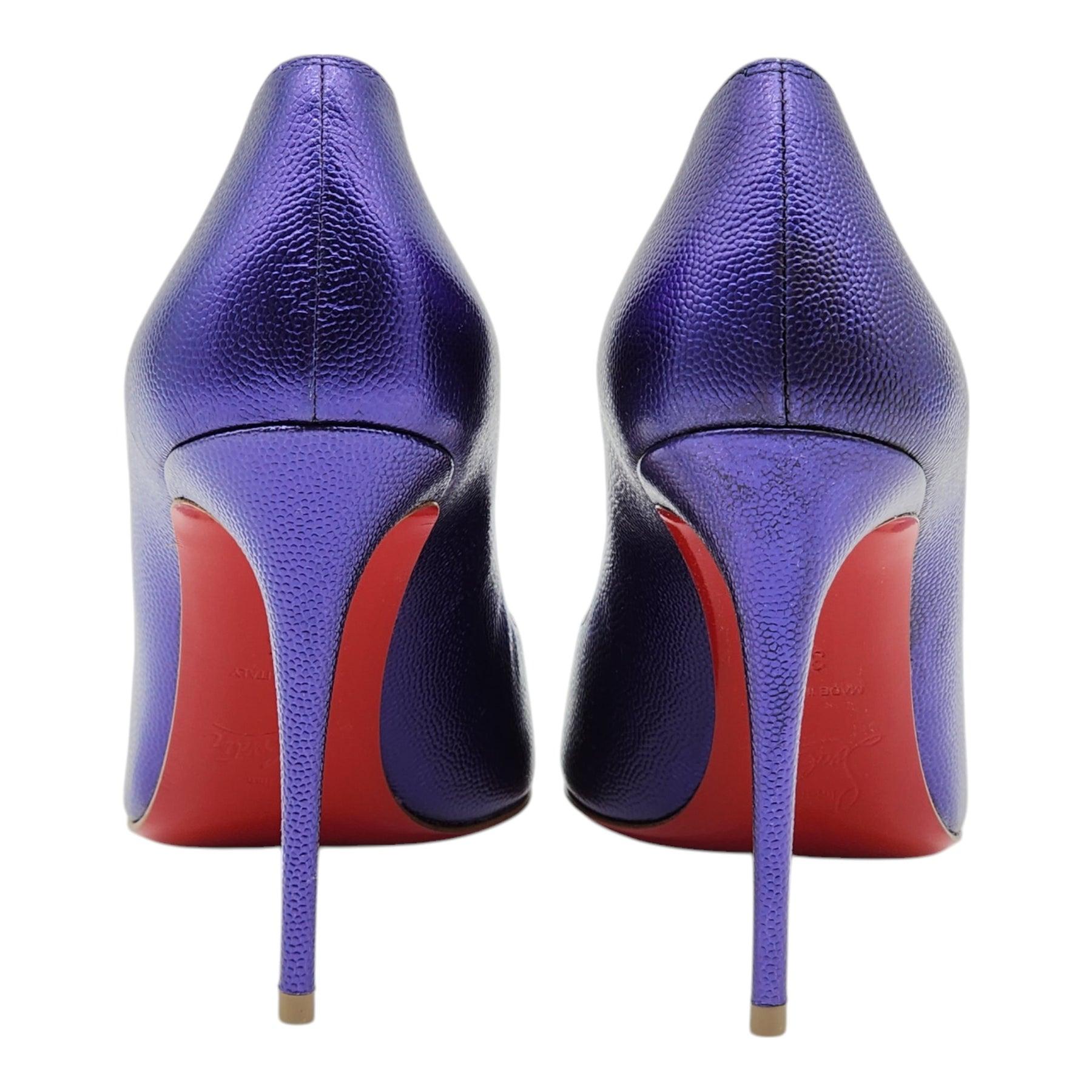 Viola Christian Louboutin Hot Chick Pumps in pelle viola misura 35 in vendita