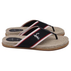 Sandales « Hot Flip » de Christian Louboutin en jute multicolore