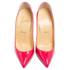 Christian Louboutin Hot Pink Patent Leather Kate Pumps Size 38