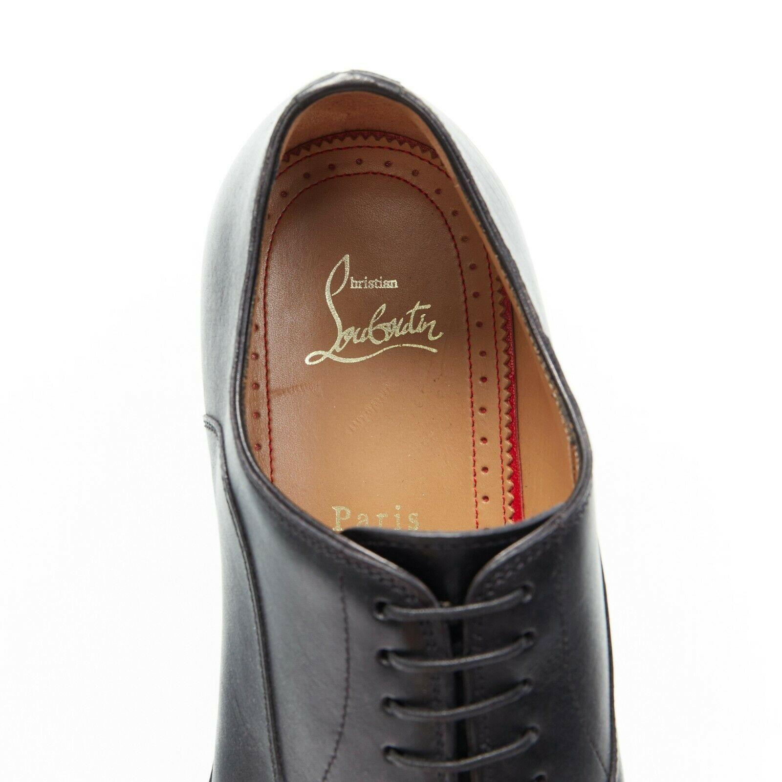 CHRISTIAN LOUBOUTIN Hubertus red toe rubber lug sole oxford shoes EU41.5 5