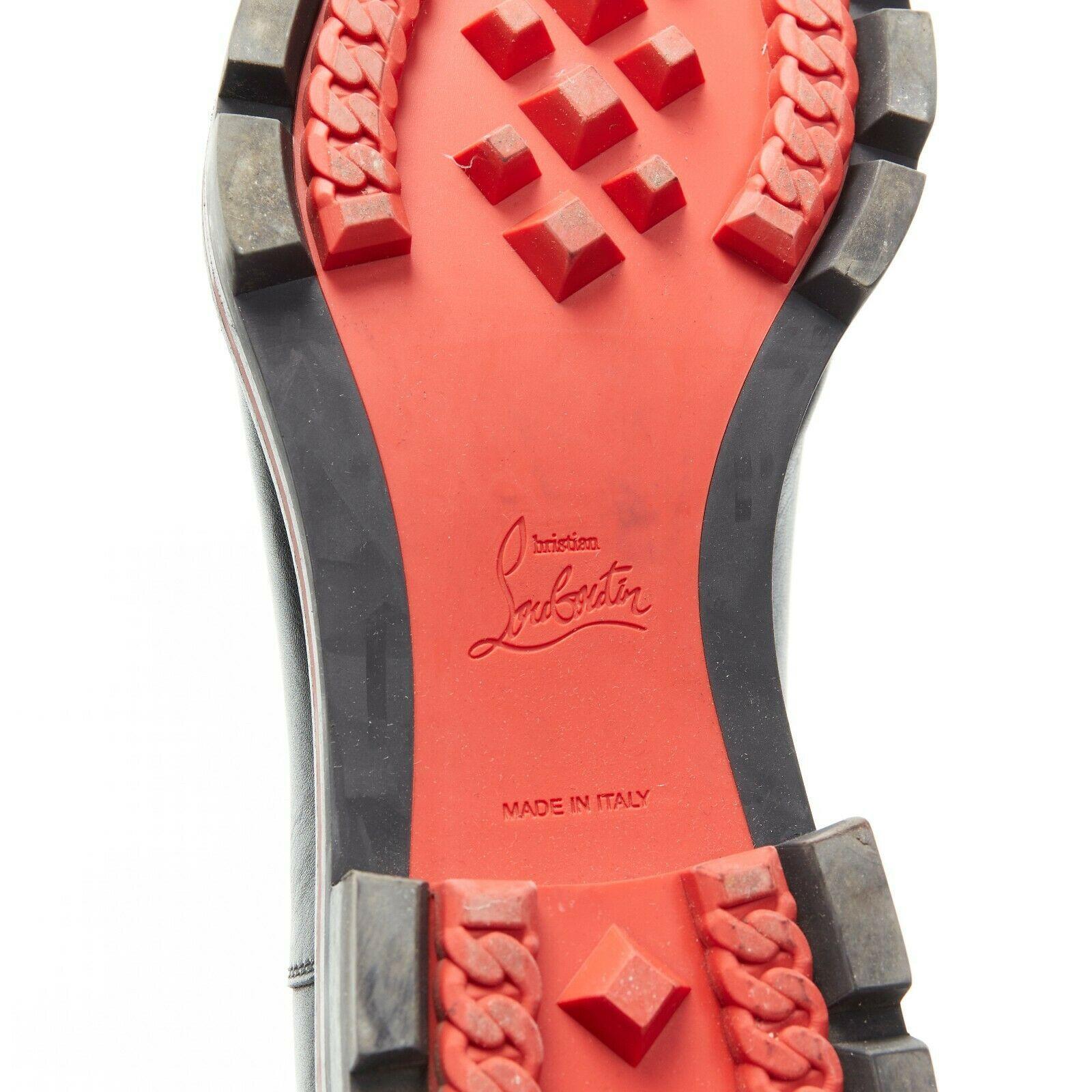 CHRISTIAN LOUBOUTIN Hubertus red toe rubber lug sole oxford shoes EU41.5 6