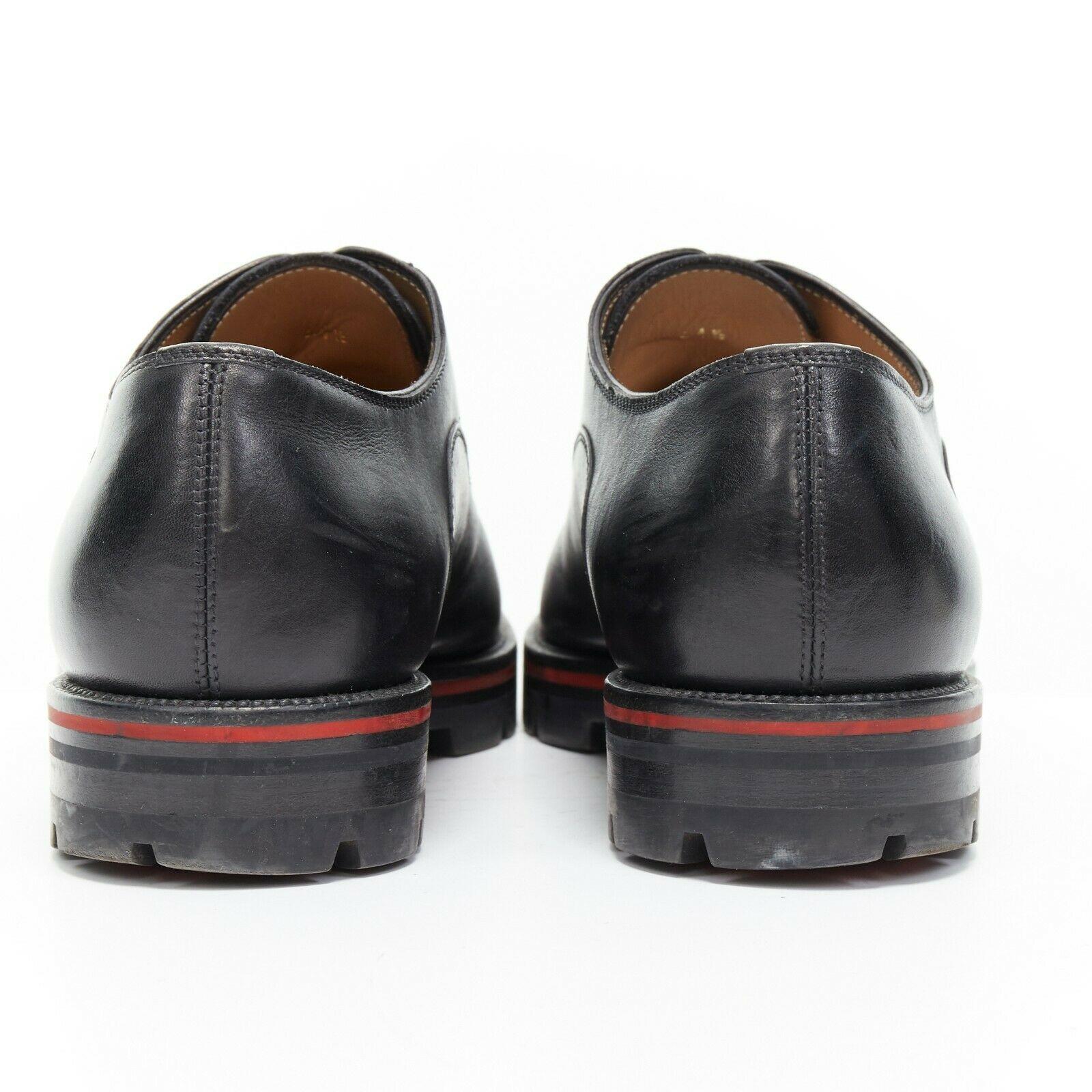 CHRISTIAN LOUBOUTIN Hubertus red toe rubber lug sole oxford shoes EU41.5 In Good Condition In Hong Kong, NT
