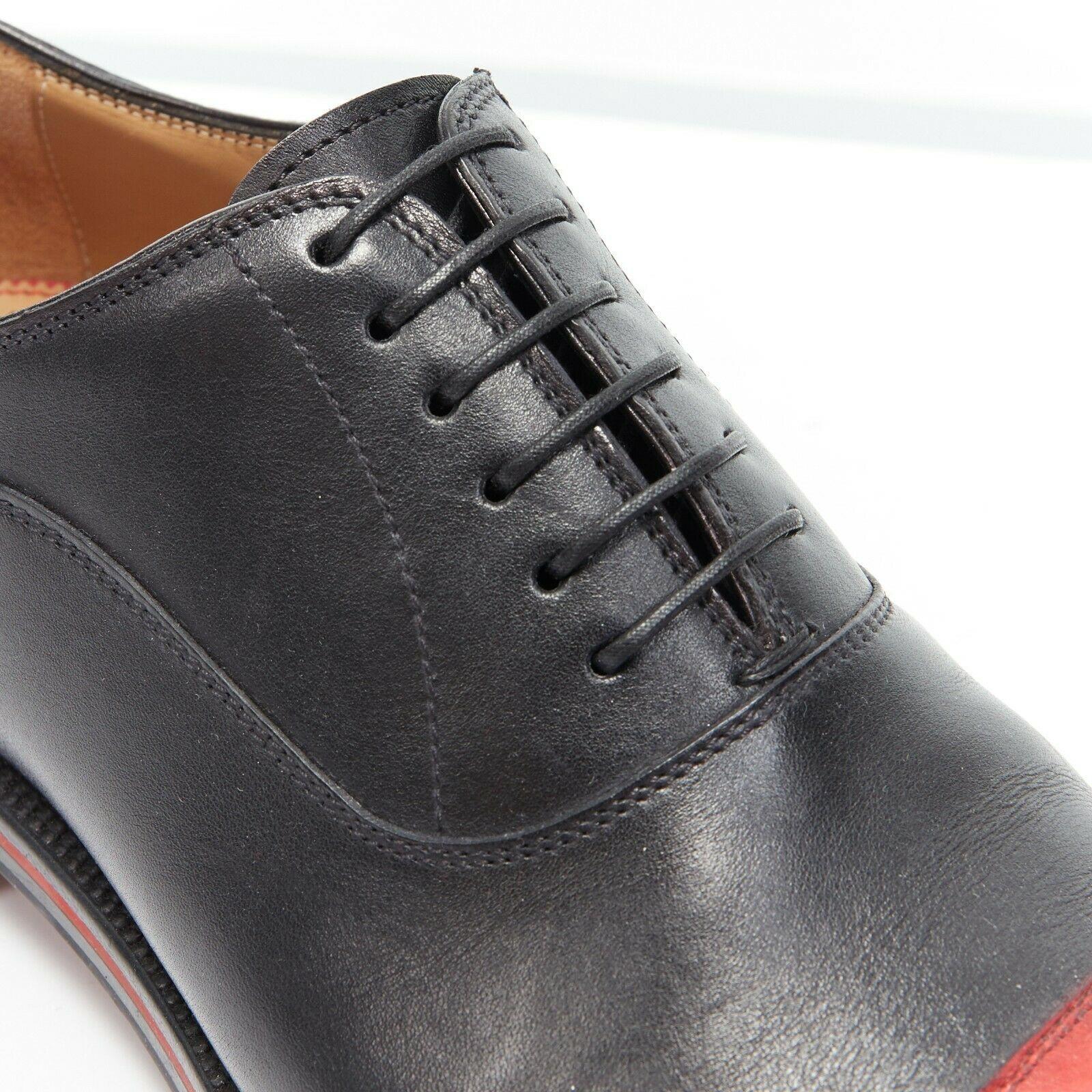 CHRISTIAN LOUBOUTIN Hubertus red toe rubber lug sole oxford shoes EU41.5 3