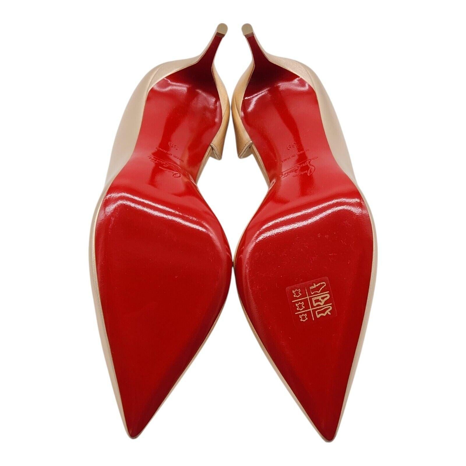Women's Christian Louboutin Iriza Pumps Metallic Leather in Gold szie 39 For Sale